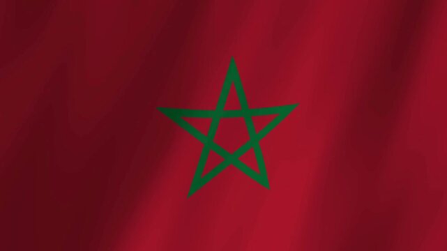 3d flag of morocco