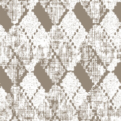 Fototapeta premium Imitation of pattern with linen fabric texture with thin and bold stripes pattern. Vector seamless design 