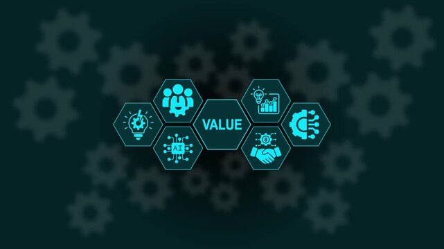 Value Business Animation with Financial Performance and Growth Strategy