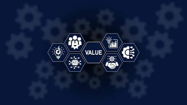 Value Business Animation with Financial Performance and Growth Strategy