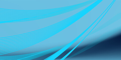 Naklejka premium Abstract Modern Technology Background with Glowing Blue Curved Lines Dynamic Art Nice Modern