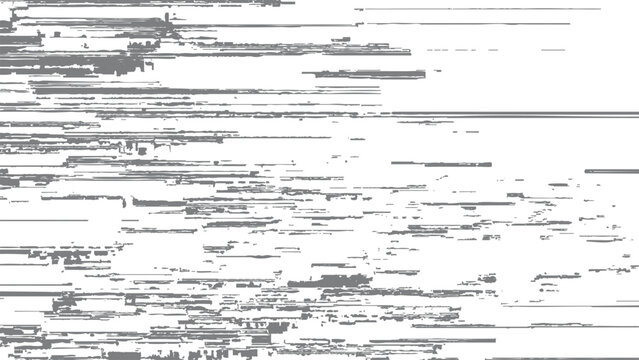Glitchy distorted digital screen with horizontal lines and pixels error technology failure