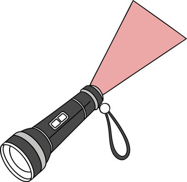 vector illustration of a flashlight