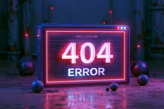 3D concept operating system error warning for web page, banner, presentation, social media, documents, posters. 404 error web page Vector illustration, Error warning window operating system