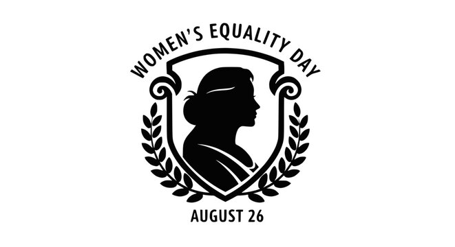 Women's Equality Day August 26 Silhouette Emblem