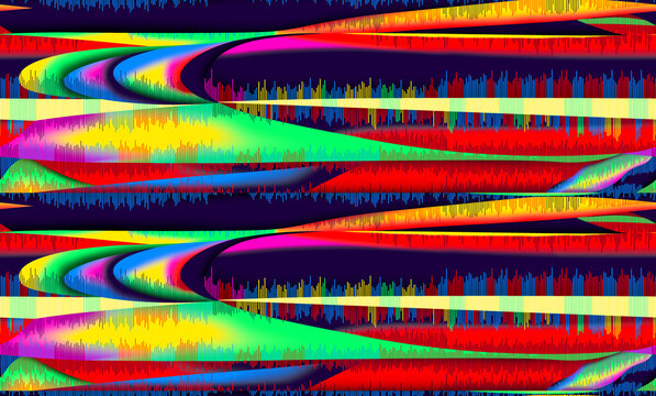 Seamless allover multicolor abstract textile print design pattern