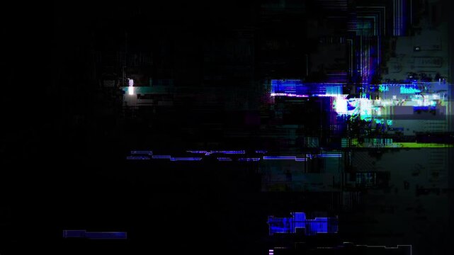 Abstract digital glitch noise distortion motion background