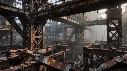 Naklejka premium Rusty Industrial Metal Texture Background