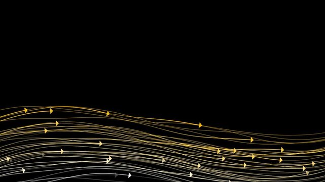 light streaks effects line arrow animation with transparent  background