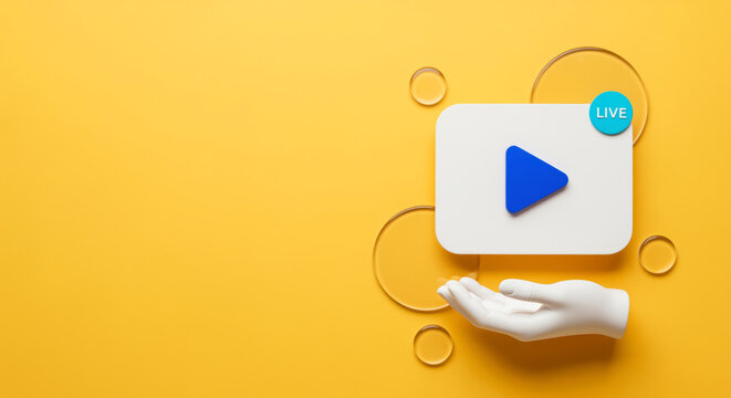 Livestream education background for creator promo pages, online class announcement and webcast advertising where course teams show replay access, viewer support and event registration space