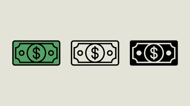 Three modern gold and black 3d icon badges with kdp logo on a clean background