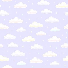 Obraz premium Seamless Cloud Pattern Background
