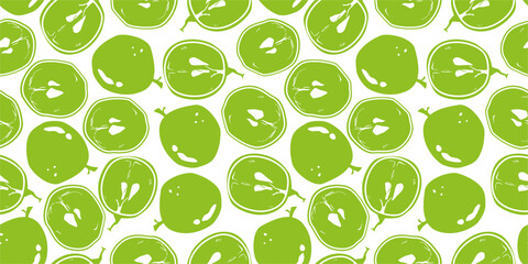 green grape pattern background. grape bunch pattern. green grape seamless pattern. grape fruit pattern. © riansa28