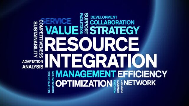 Resource integration animated word cloud-text design animation tag kinetic typography seamless loop.