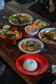 Protein soup meat traditional with vegetables solo dishes authentic at selat solo restaurant