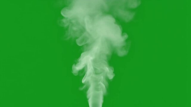 Ink swirl reveals organic text area with chroma key green background