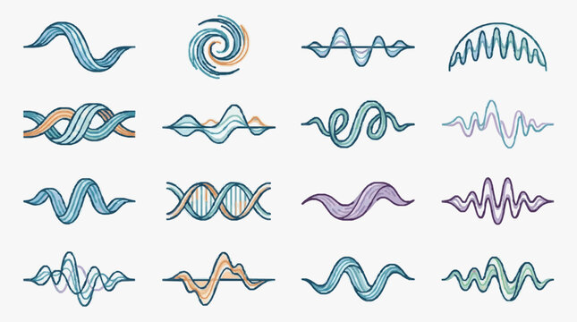 Colorful Mathematical Wave Function Patterns Design.