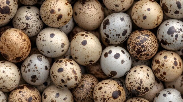 group of quail eggs