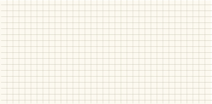 Vintage Graph Old square Paper with brown lines Grid Pattern Background Vector with 
Seamless Square Notebook Texture