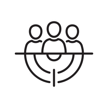 Target headhunter icon, outline style