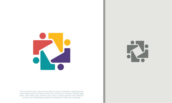 Global Community Logo Icon Elements Template. Community human Logo template vector. Community health care. Abstract Community logo