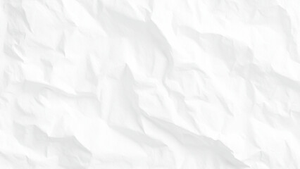 Fototapeta premium Crumpled white paper texture background with creases and folds abstract design element