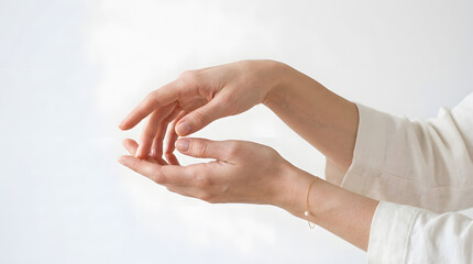 Fototapeta premium Lifelike detail hands showcasing skincare and beauty concept