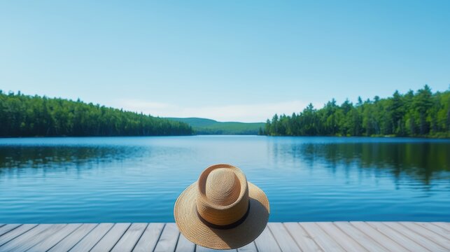 Retirement Man enjoying fishing at a quiet lake, embracing the peace of retirement.