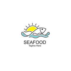 Fototapeta premium Iconic seafood logo