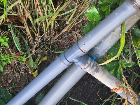 Grey PVC Pipe Connection T-Joint for Agricultural Irrigation System Outdoor