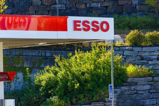 Esso fuel station logo, 15 August 2020, Norway