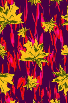 Seamless allover abstract multicolor digital textile design pattern