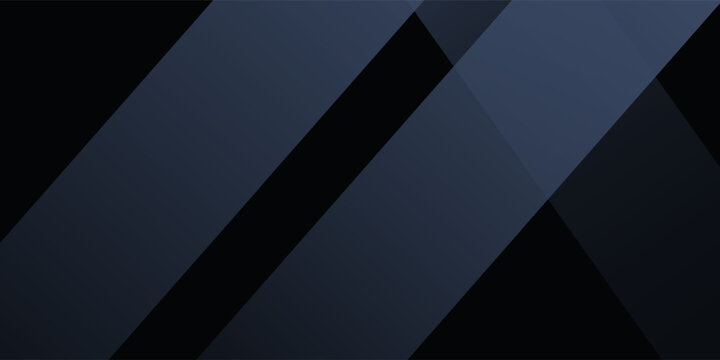 Modern black dark blue white abstract background. Minimal. Color gradient. Web banner. Geometric shape. 3d effect. Lines stripes triangles. Design. Futuristic. Metal metallic effect. Luxury. Simple.