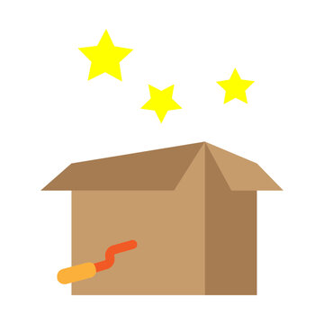 Trick Box Vector Flat Icon Design