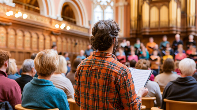 <Community Choir Performance: Indoor Concert with Acapella Group in Classical Auditorium>