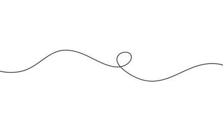 Obraz premium Abstract continuous black line art on a white background