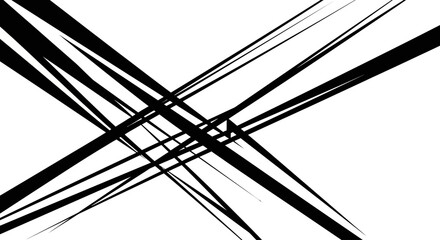 Dynamic black and white abstract lines create a striking visual effect. © Irma
