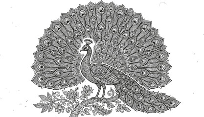 Fototapeta premium hand drawn vector illustration of a bird