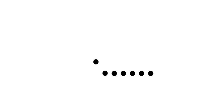 Password PIN code input animation with white dots on a dark screen background 4k animation video ......