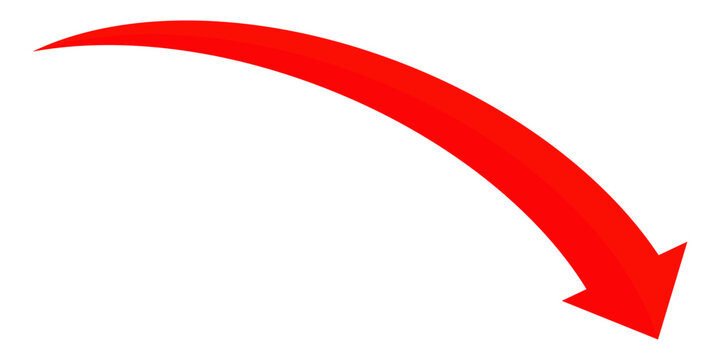 red arrow illustration in flat style