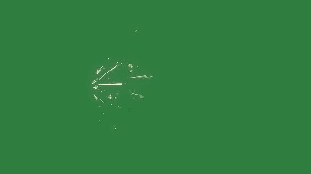 Bird flying in the sky and small white object middle hole clock on wall this is background isolated on green screen background