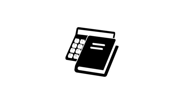 accounting book, black isolated vector silhouette