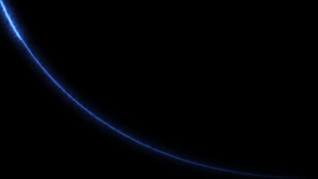 Glowing Electric Blue Energy Line Trajectory Animation