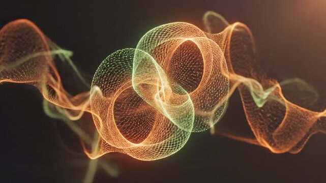 Abstract Waves Flowing in Vibrant Colors with Dynamic Motion