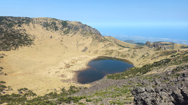 Baekrokdam a crater lake of Hallasan Mountain in Jejudo island, South Korea.