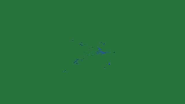 Screen blue bird flying in the sky two birds on green screen composition scene emotion illustration frame colorful