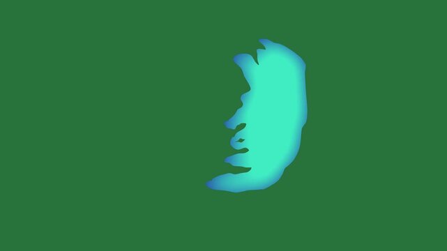 Blue face on dolphin bird fish is flying in the sky green screen expression scene layers backgrounds cartoonish