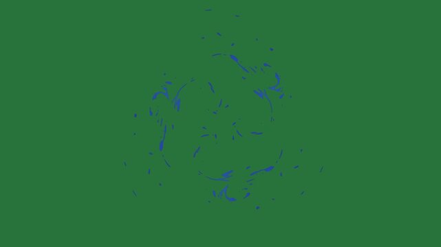 Screen man ' s face drawing on fish lion green screen design frame style scene motion figure colorful