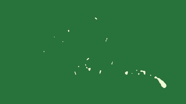 Screen man ' s face the letter c circle green screen motion frame colorful movement gesture creative depth