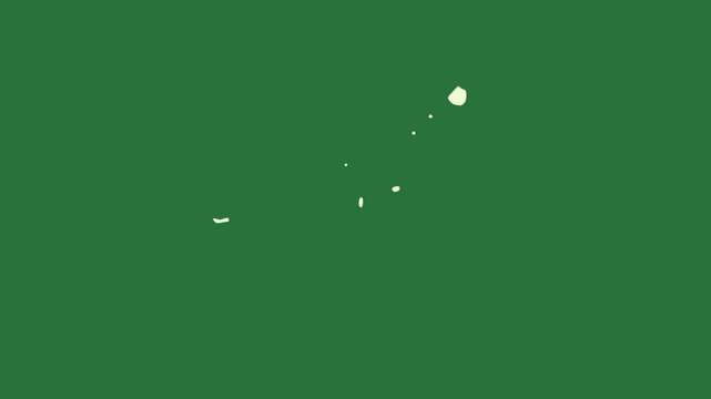 Screen cat circle in the middle map of hawaii heart small dot dots line green screen composition backgrounds